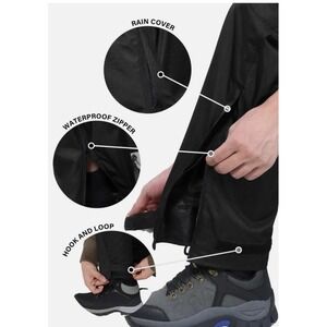 iCreek Packable Rain Pants Waterproof Lightweight Over Pants Windproof Small 27L